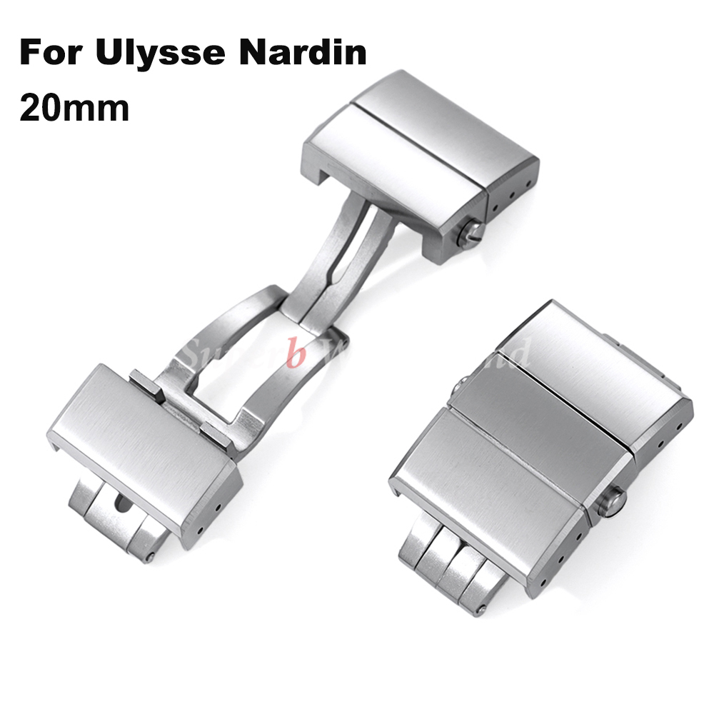 Butterfly Clasp Deployant - 20mm For Ulysse Nardin Watchband Buckle