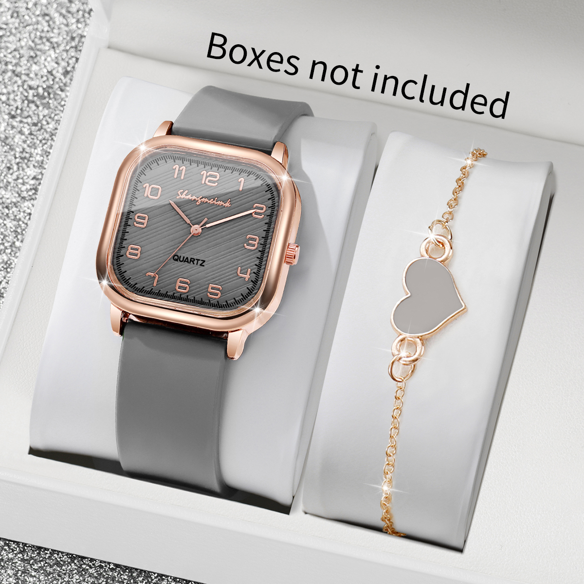 2PCS/Set Fashion Square Women  - đánh giá và giá Silicone Band Women