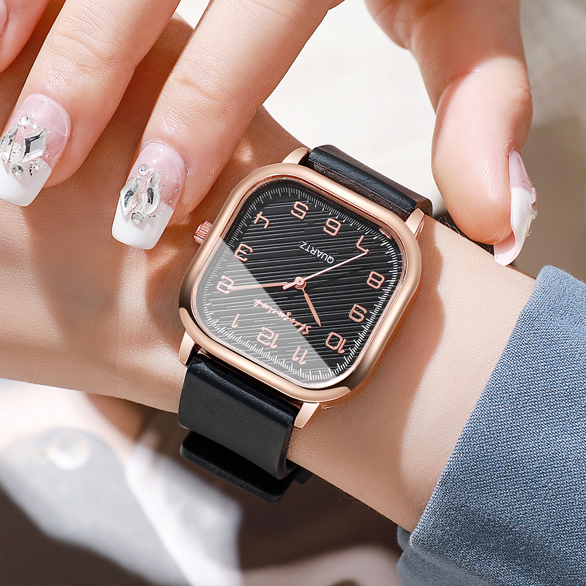 Fashion Square Women Watches C - đánh giá và giá Silicone Band Women