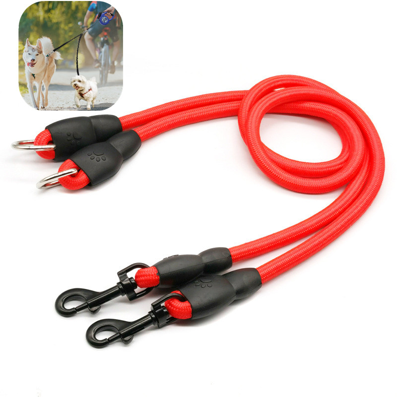 Dog Leash Double Leashes for D - đánh giá và giá Leather Strap Quick Release