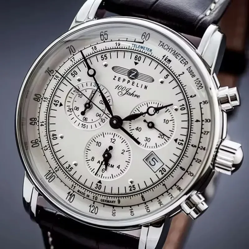 Zeppelin Airship Automatic Dat - đánh giá và giá Leather Watch Band Men