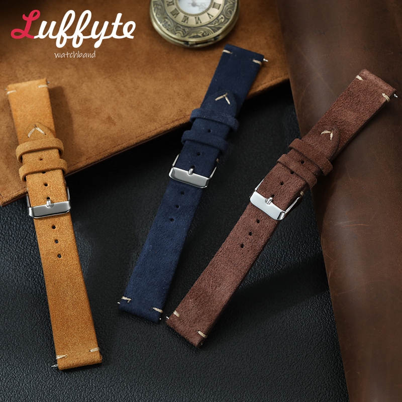 Vintage Suede Leather Watch Ba - đánh giá và giá Suede Strap Watch