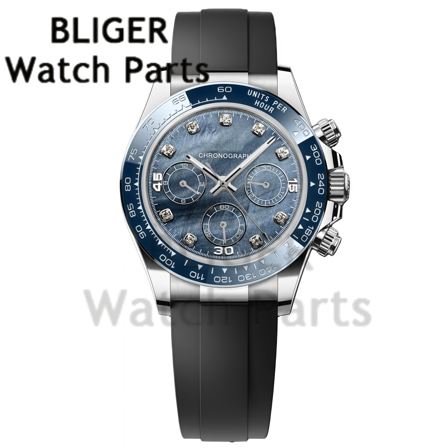 BLIGER 39MM Men's Quartz Chron - đánh giá và giá Rubber Strap Diver