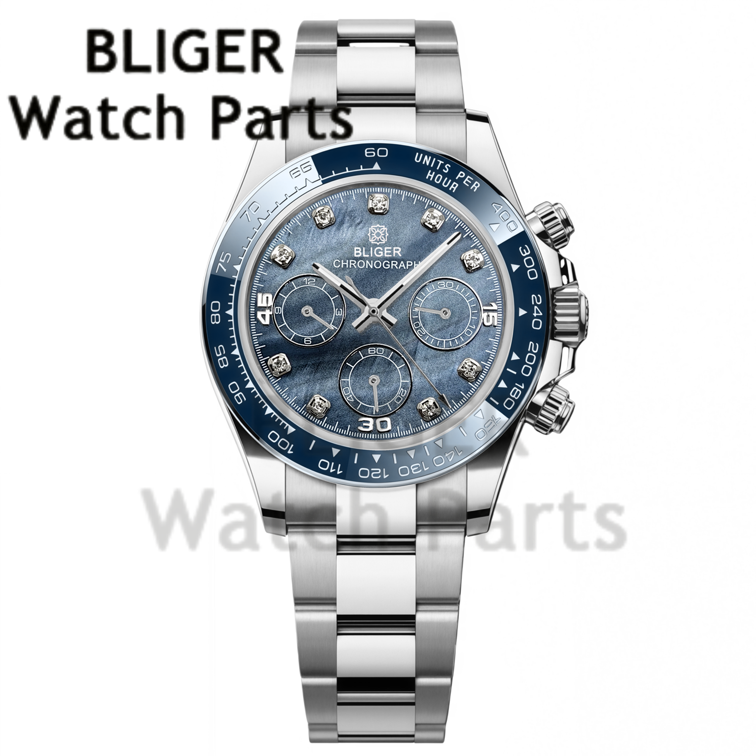 BLIGER 39MM Men's Quartz Chron - đánh giá và giá Rubber Strap Diver