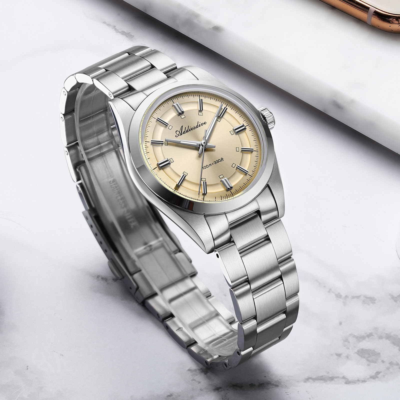 ADDIESDIVE Super Luminous Japa - đánh giá và giá Stainless Bracelet Diver