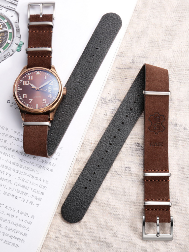 HEMSUT Genuine Leather Watch B - đánh giá và giá Tropic Strap Vintage