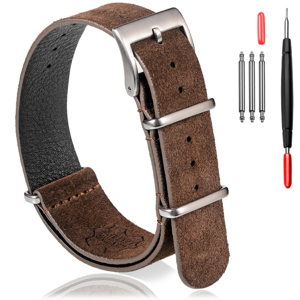 HEMSUT Genuine Leather Watch B - đánh giá và giá Tropic Strap Vintage