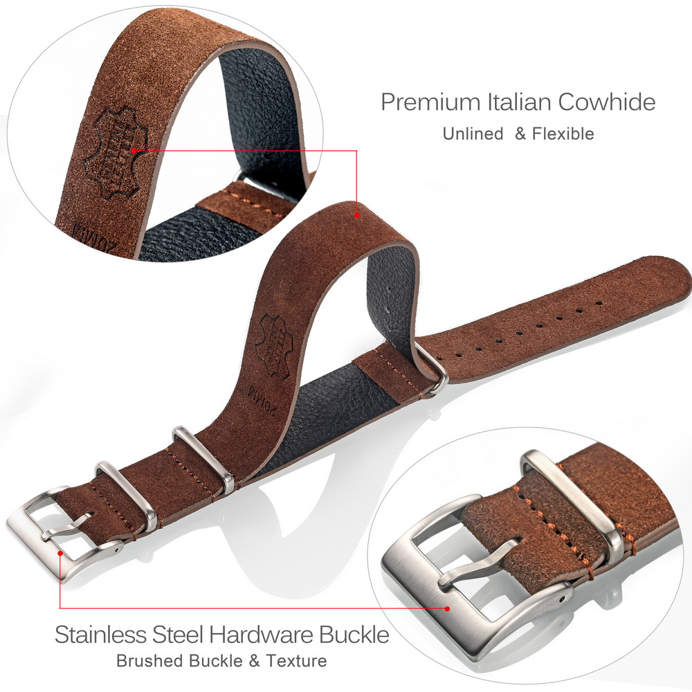 HEMSUT Genuine Leather Watch B - đánh giá và giá Tropic Strap Vintage