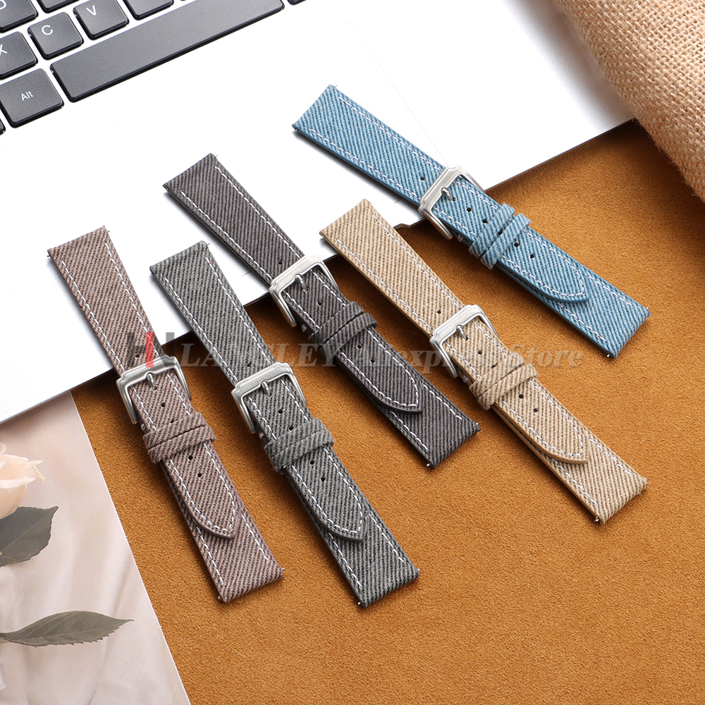 Denim Nylon Watch Strap Canvas - đánh giá và giá Canvas Strap Watch