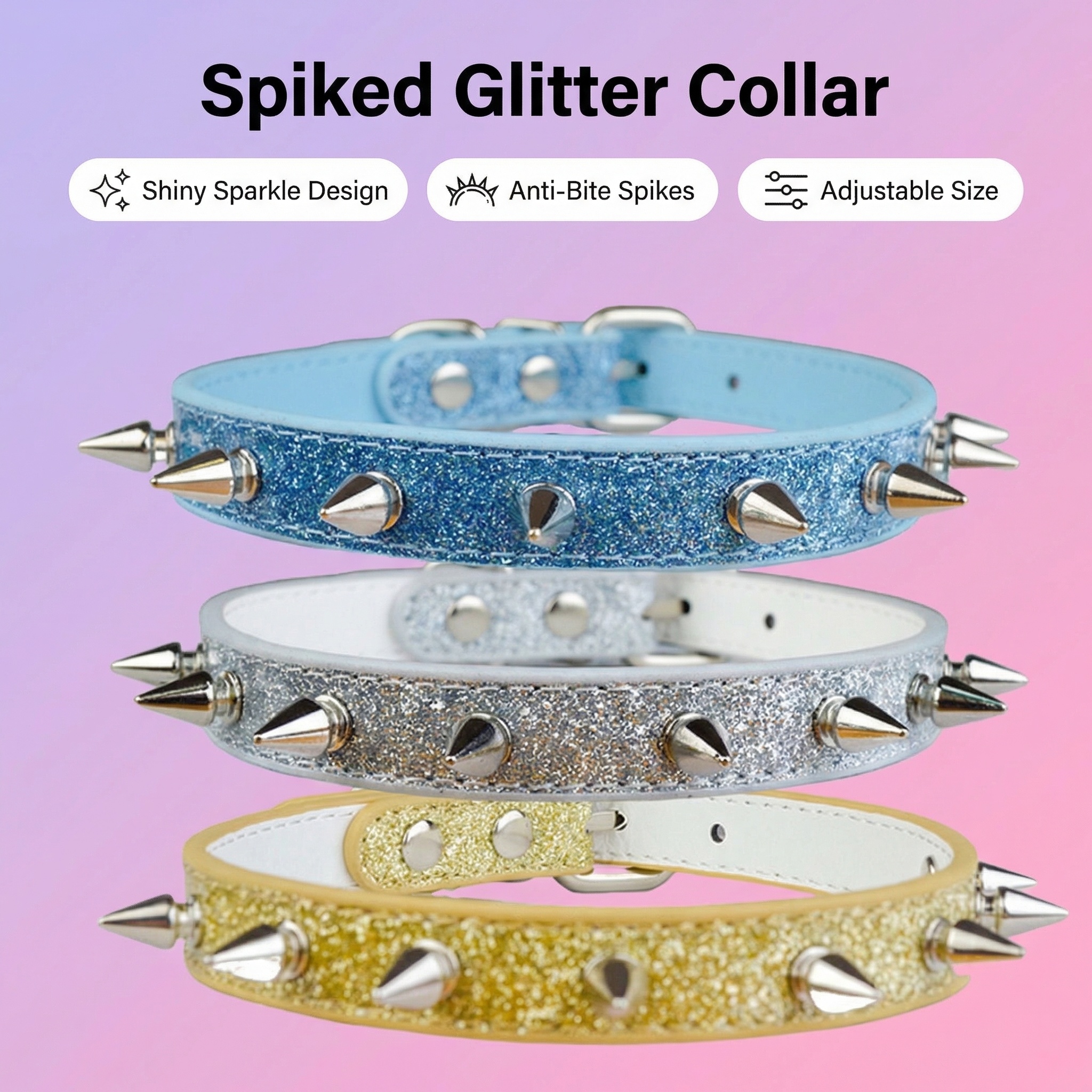 Punk Style Rivet Pet Collar Le - đánh giá và giá Leather Strap Quick Release