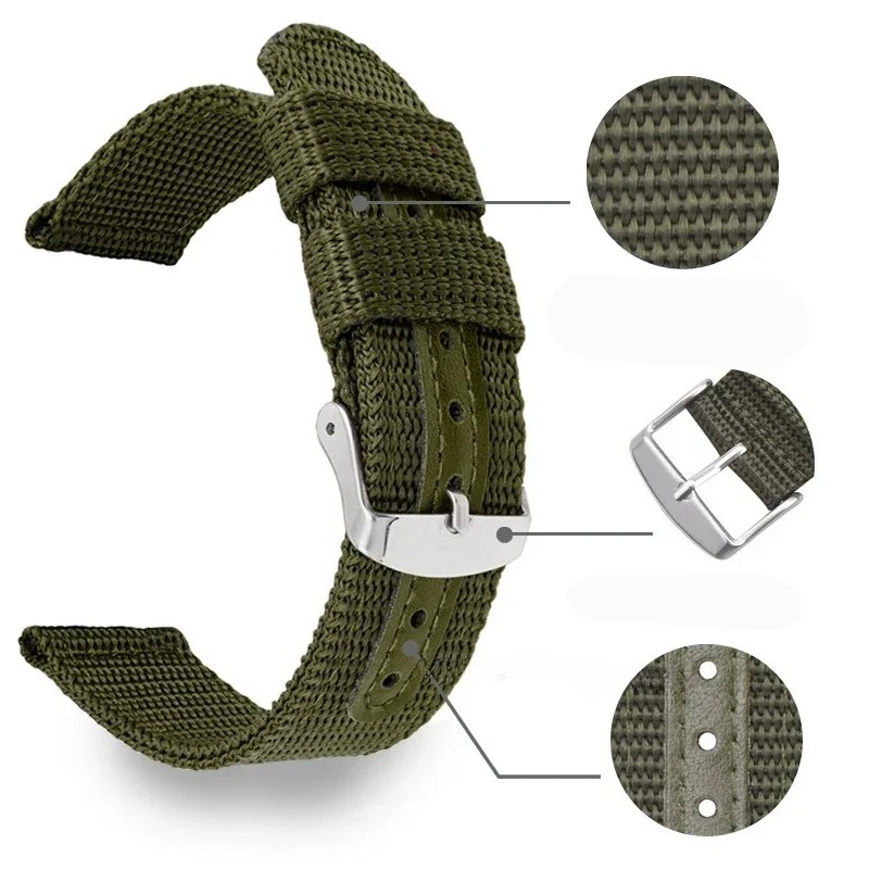 18mm 20mm 22mm 24mm Nylon Canv - đánh giá và giá Canvas Strap Watch