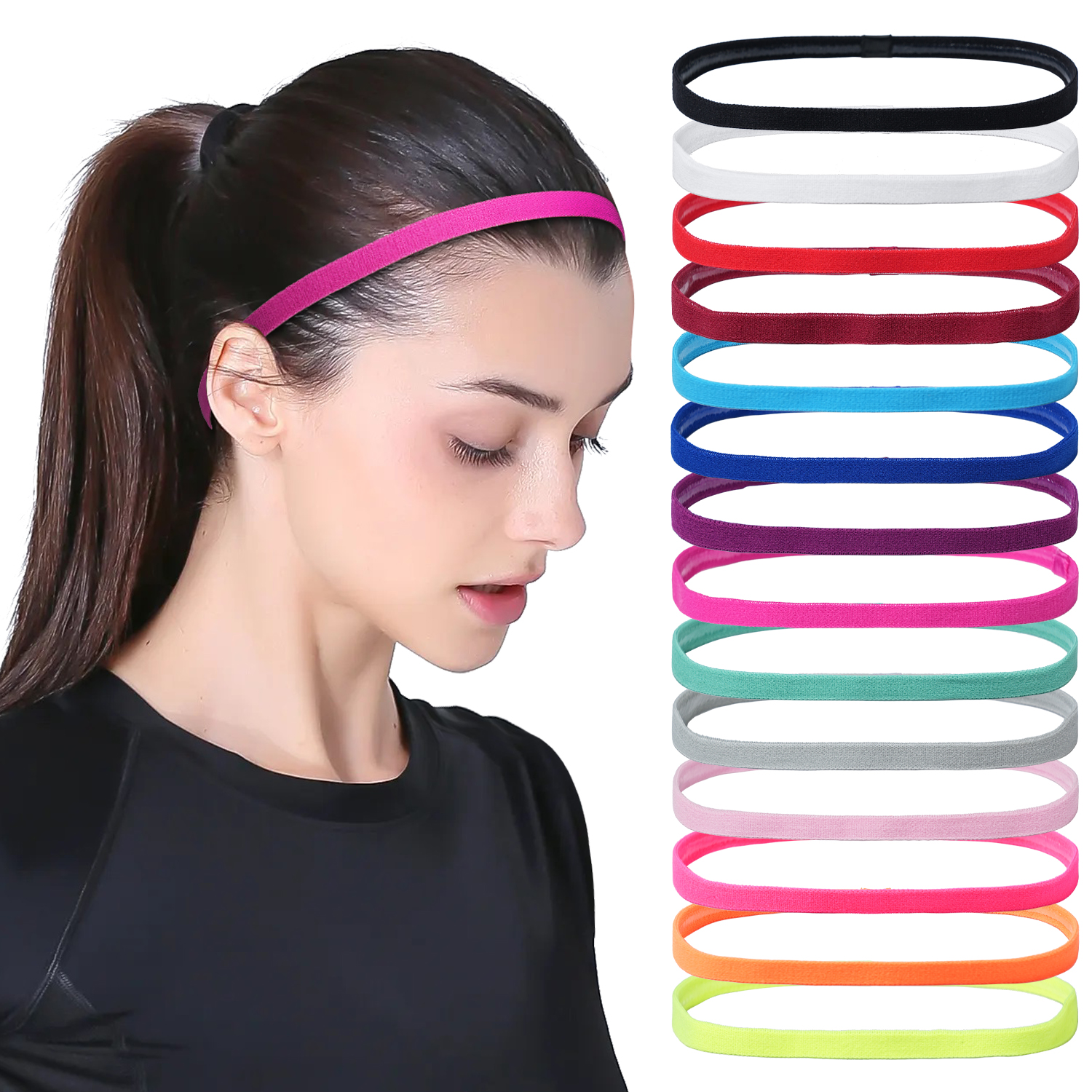 3Pcs Non-Slip Sports Hairband  - đánh giá và giá Silicone Band Women
