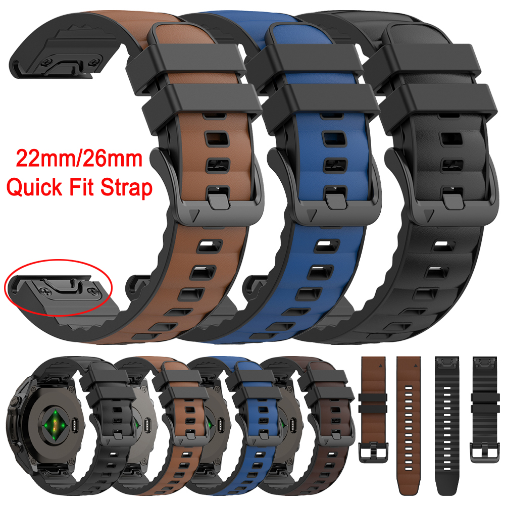 Quick Fit 22mm 26mm Leather+Si - đánh giá và giá Leather Strap Quick Release