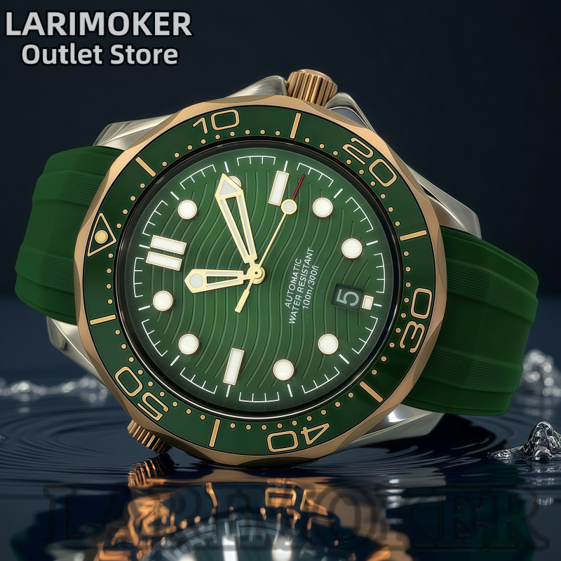 LARIMOKER 41mm Men's Luxury Au - đánh giá và giá Rubber Strap Diver