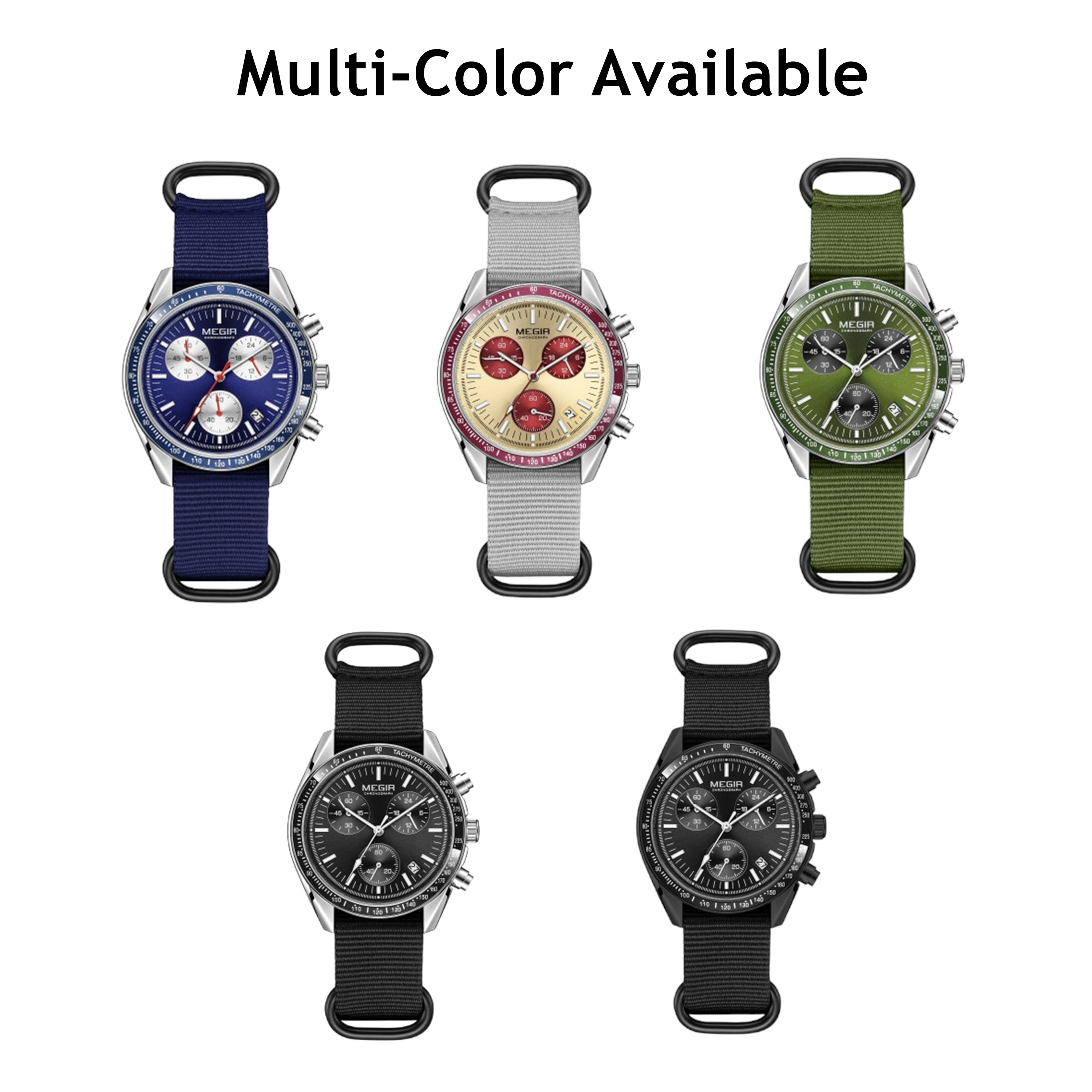 MEGIR Chronograph Canvas Strap - đánh giá và giá Canvas Strap Watch