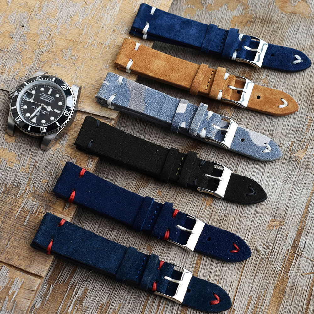 High Quality Vintage Suede Lea - đánh giá và giá Suede Strap Watch