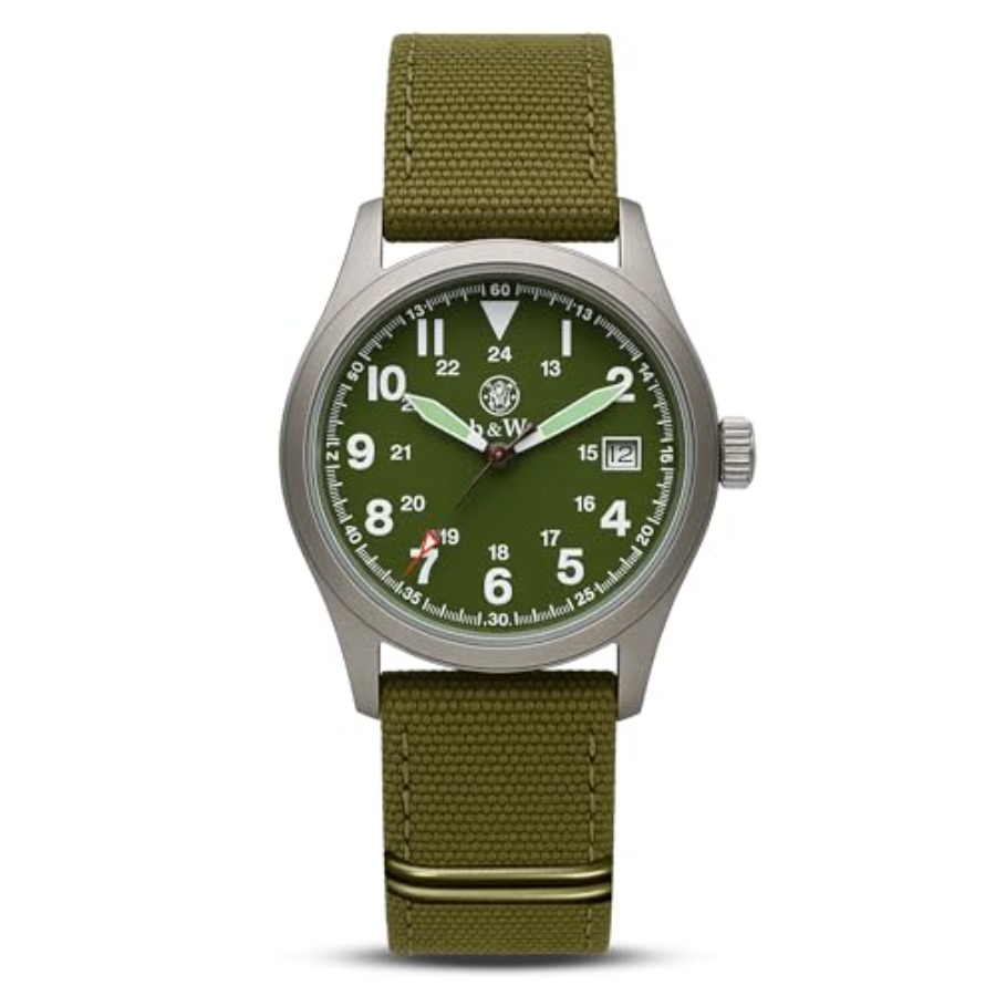 Men's Military Watch, 3 Interc - đánh giá và giá Canvas Strap Watch