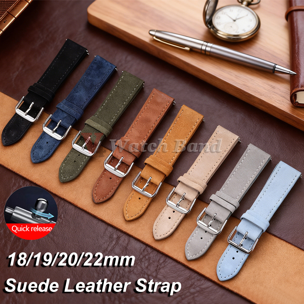 18/19/20/22mm Watch Band Genui - đánh giá và giá Suede Strap Watch