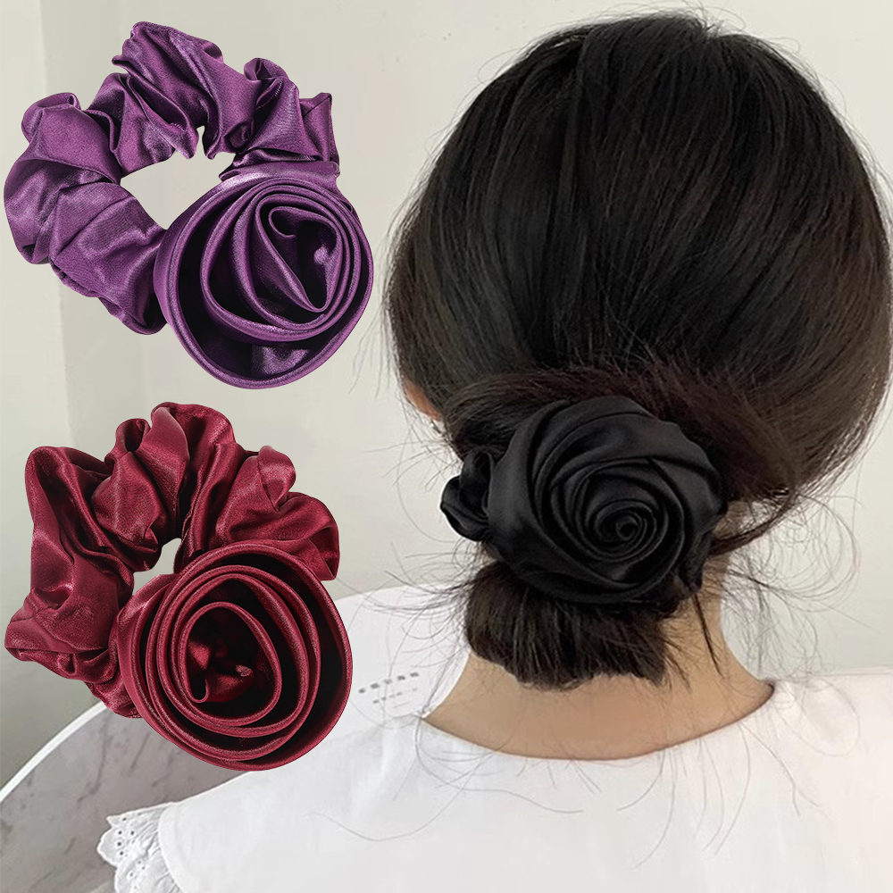 Korean Women Rose Elastic Hair - đánh giá và giá Silicone Band Women