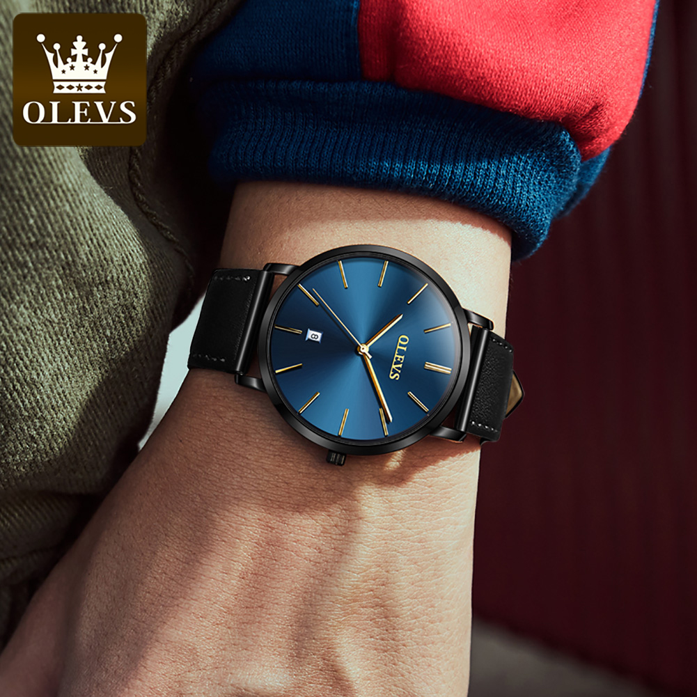 Original OLEVS Quartz Watch fo - đánh giá và giá Leather Watch Band Men